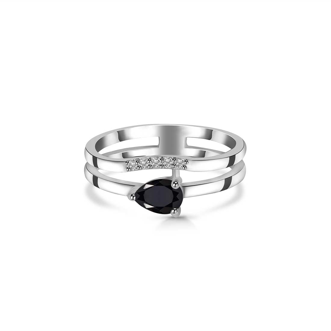 Black Tourmaline Ring-(BLS-SR-2862.)