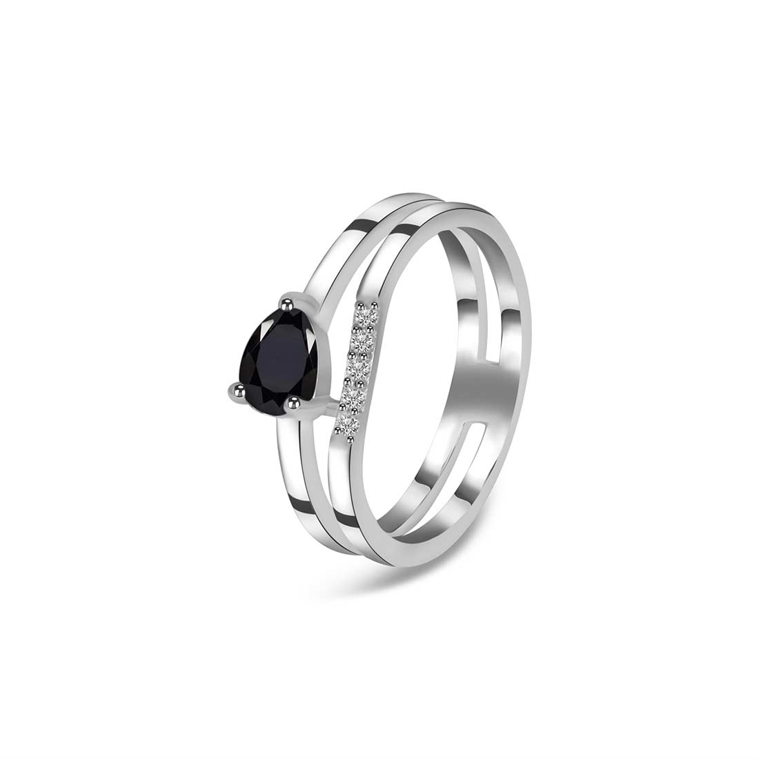 Black Tourmaline Ring-(BLS-SR-2862.)