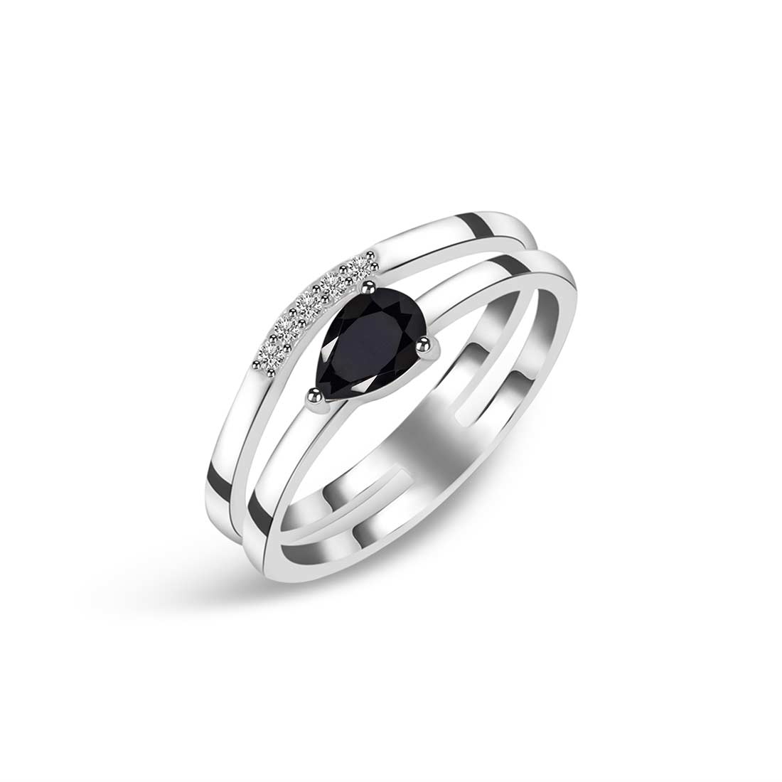 Black Tourmaline Ring-(BLS-SR-2862.)