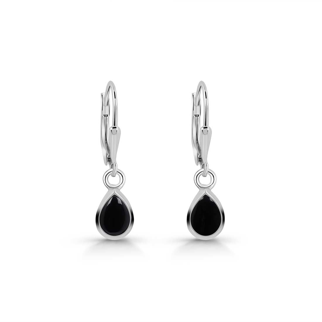 Black Onyx Leverback Earring-(BOX-SE-1109.)