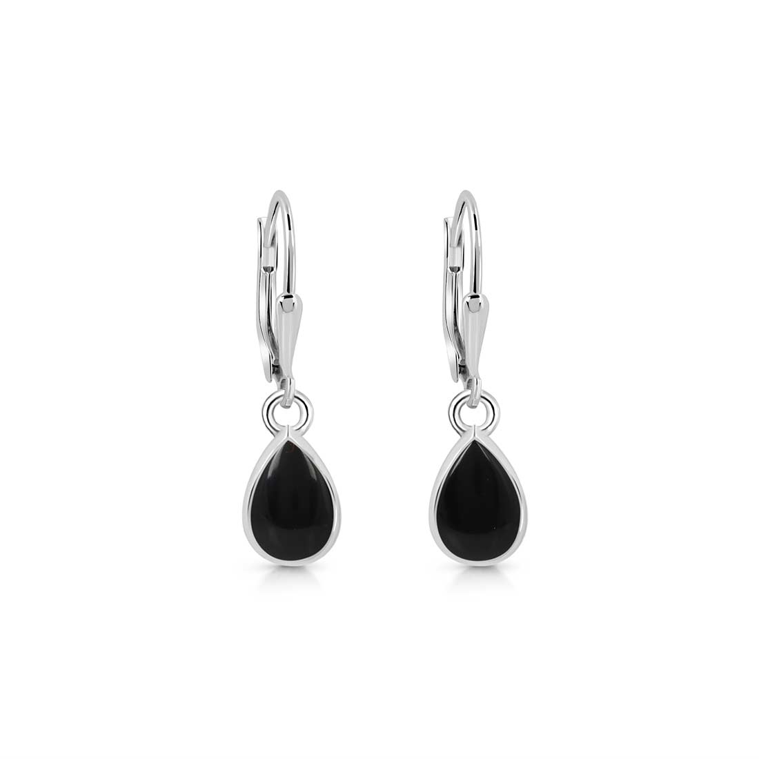 Black Onyx Leverback Earring-(BOX-SE-1117.)