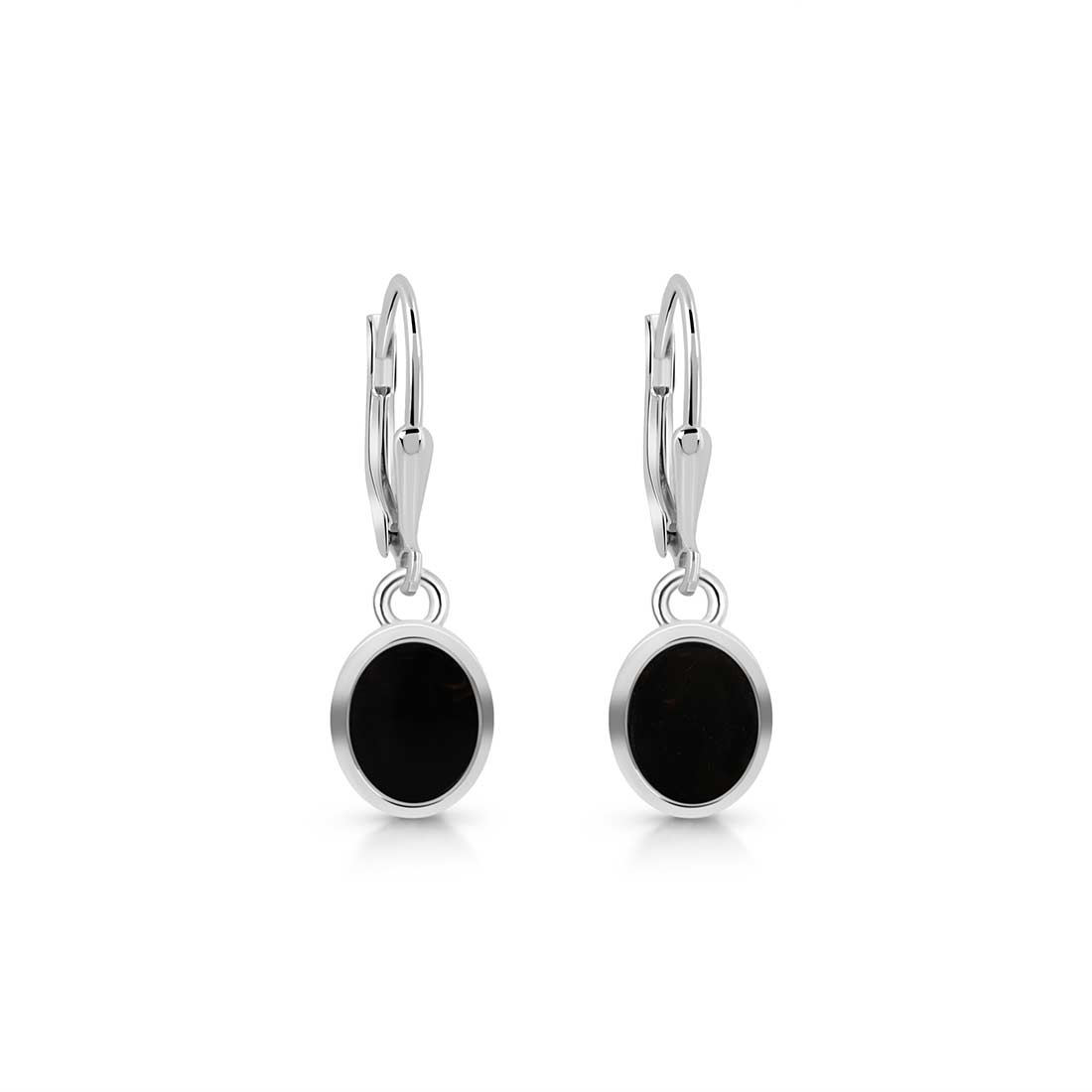 Black Onyx Leverback Earring-(BOX-SE-1232.)