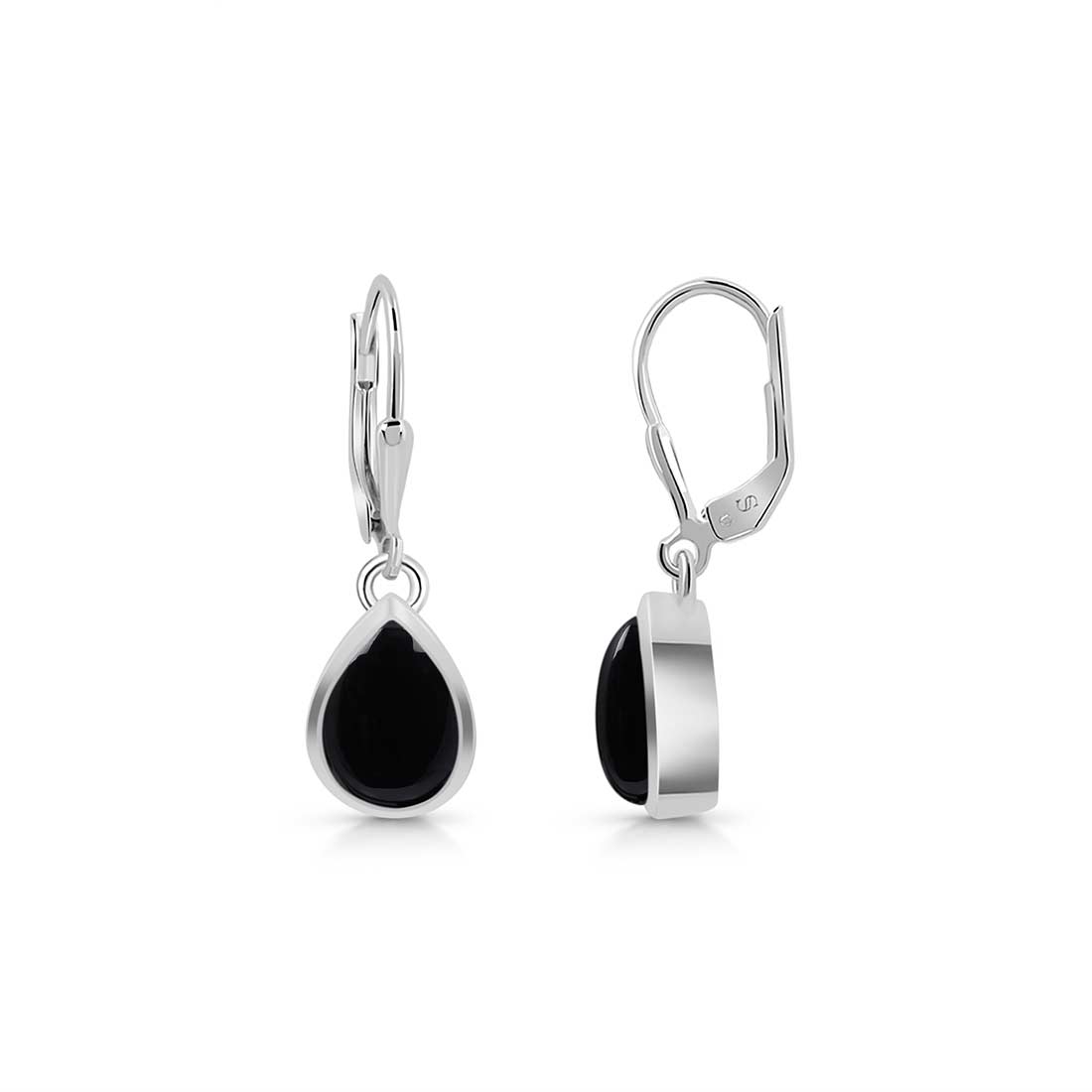 Black Onyx Leverback Earring-(BOX-SE-558.)