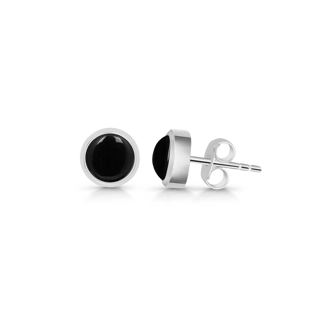 Black Onyx Stud Earring-(BOX-SE-724.)