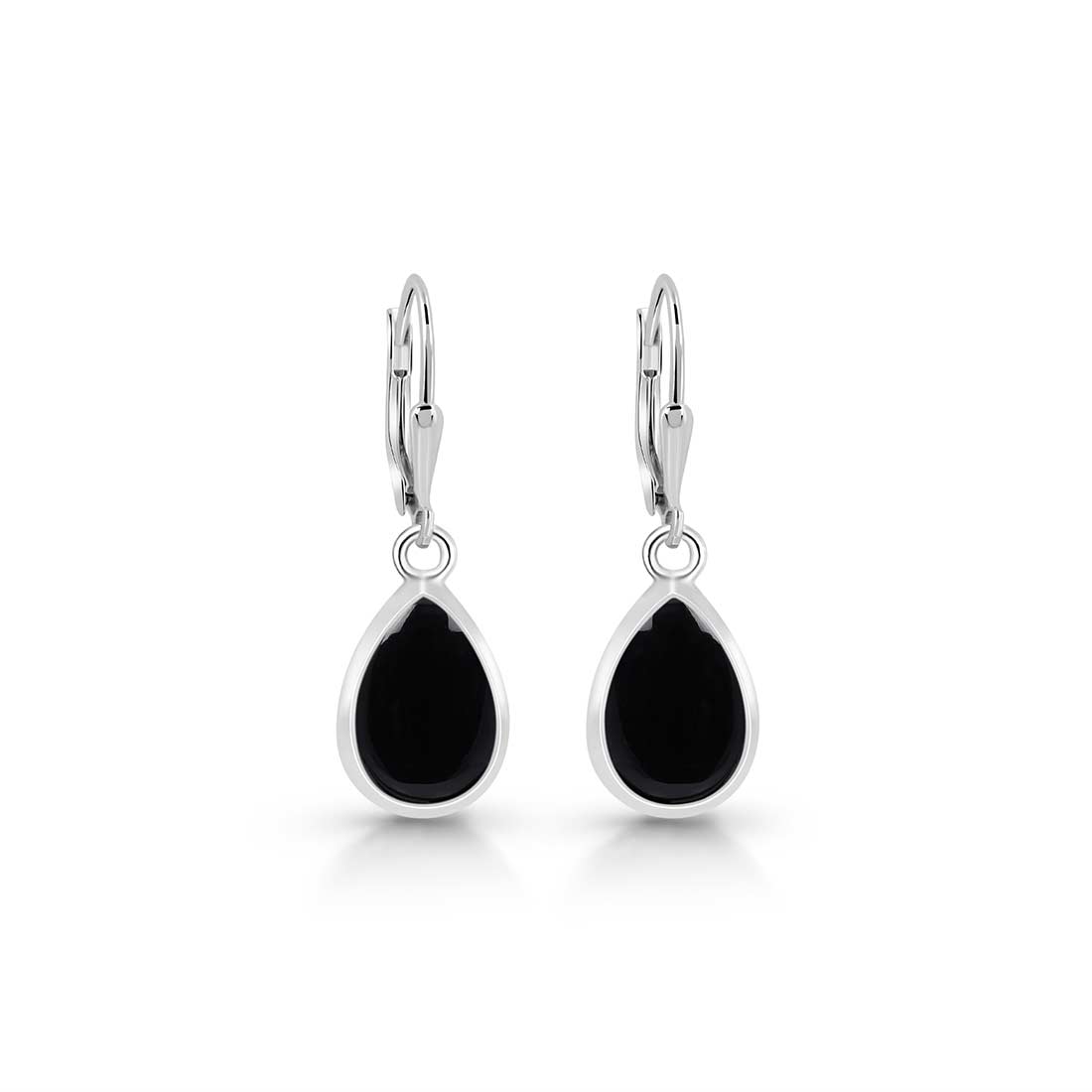 Black Onyx Leverback Earring-(BOX-SE-728.)