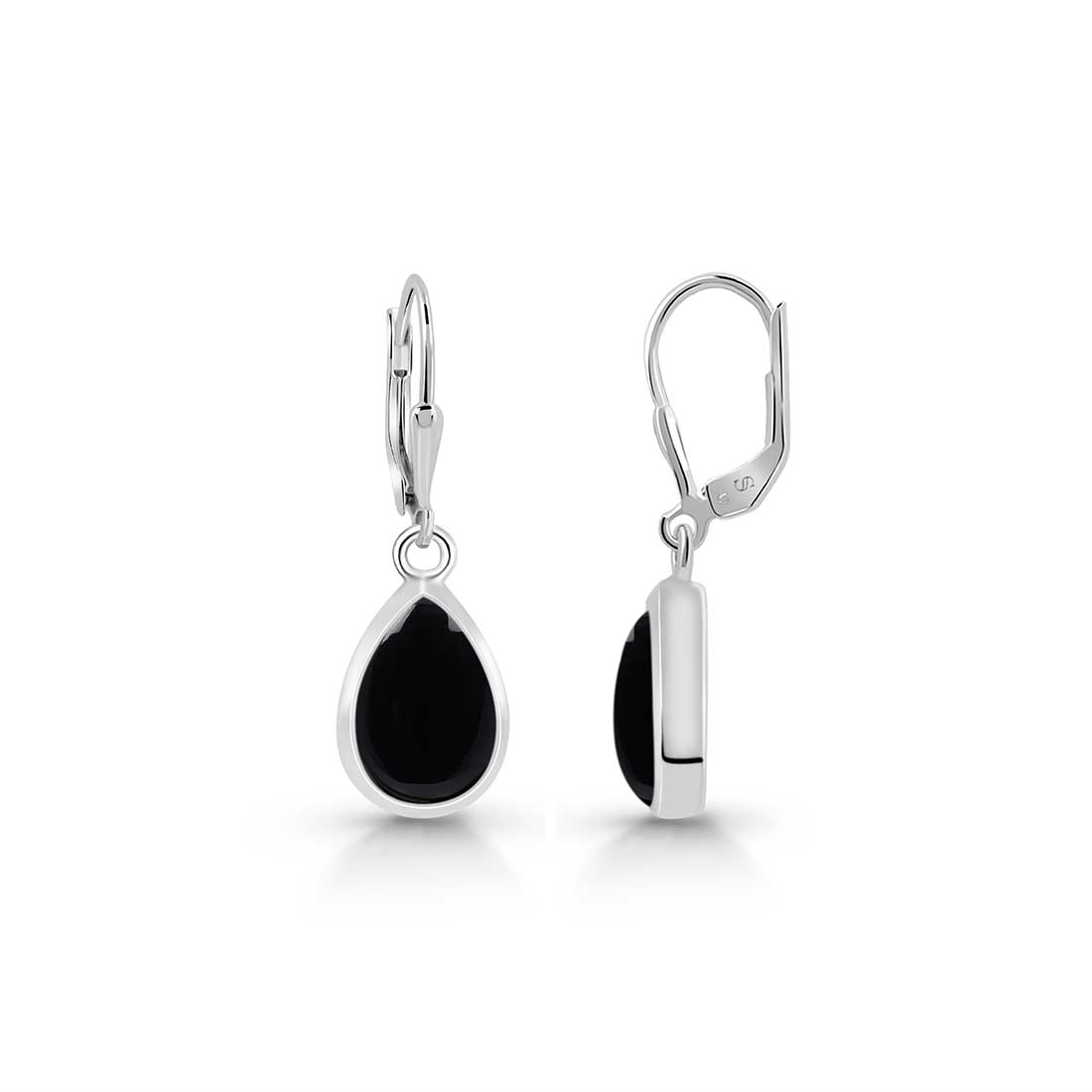 Black Onyx Leverback Earring-(BOX-SE-728.)