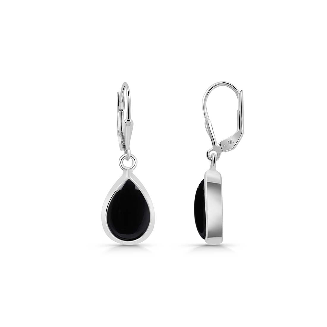 Black Onyx Leverback Earring-(BOX-SE-729.)