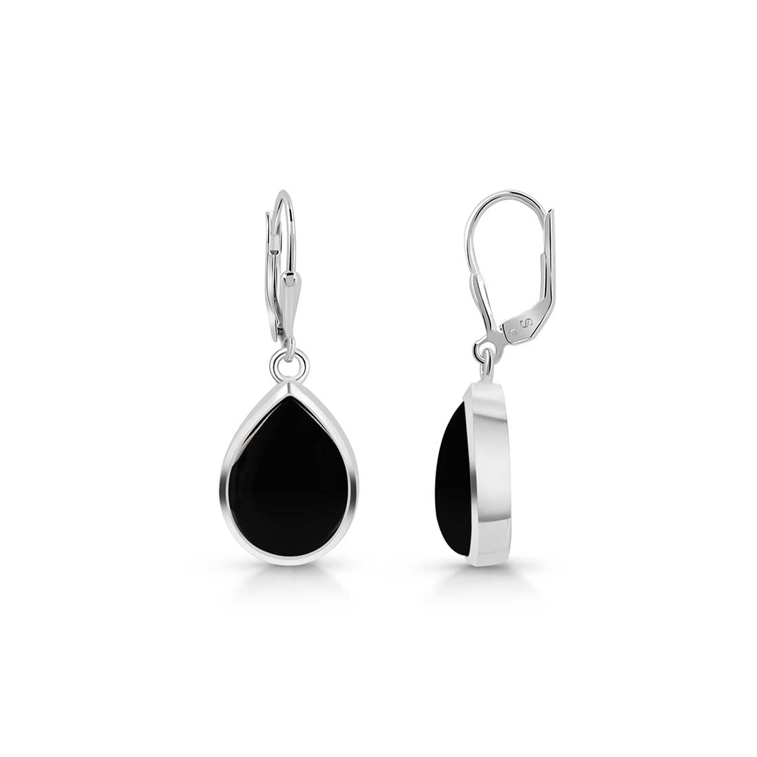 Black Onyx Leverback Earring-(BOX-SE-731.)