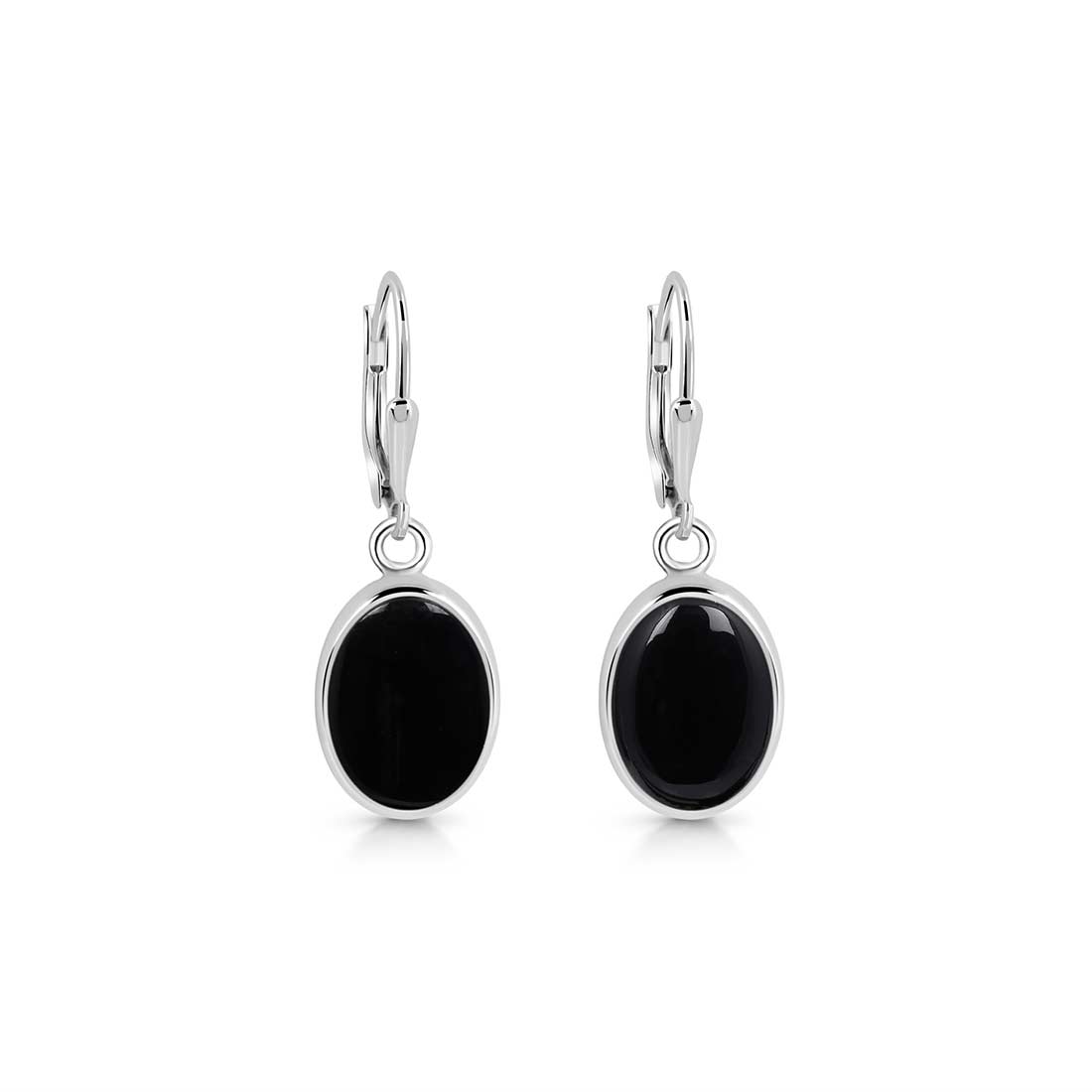 Black Onyx Leverback Earring-(BOX-SE-830.)