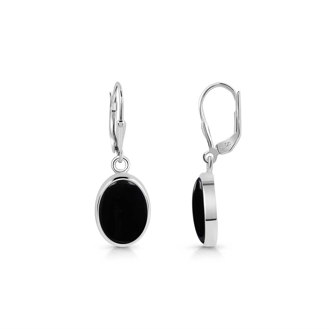 Black Onyx Leverback Earring-(BOX-SE-830.)