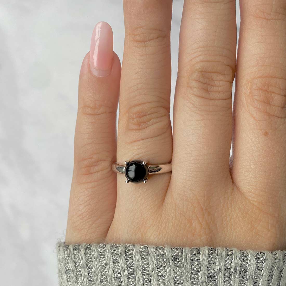 Black Onyx Ring-(BOX-SR-3026.)