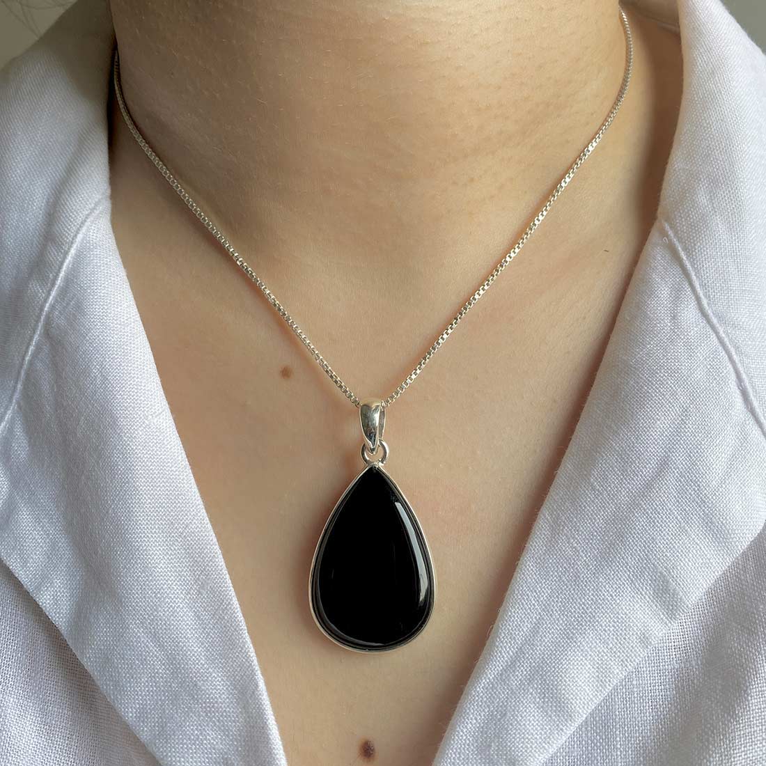 Black Onyx Pendant-(BOX-P-14)