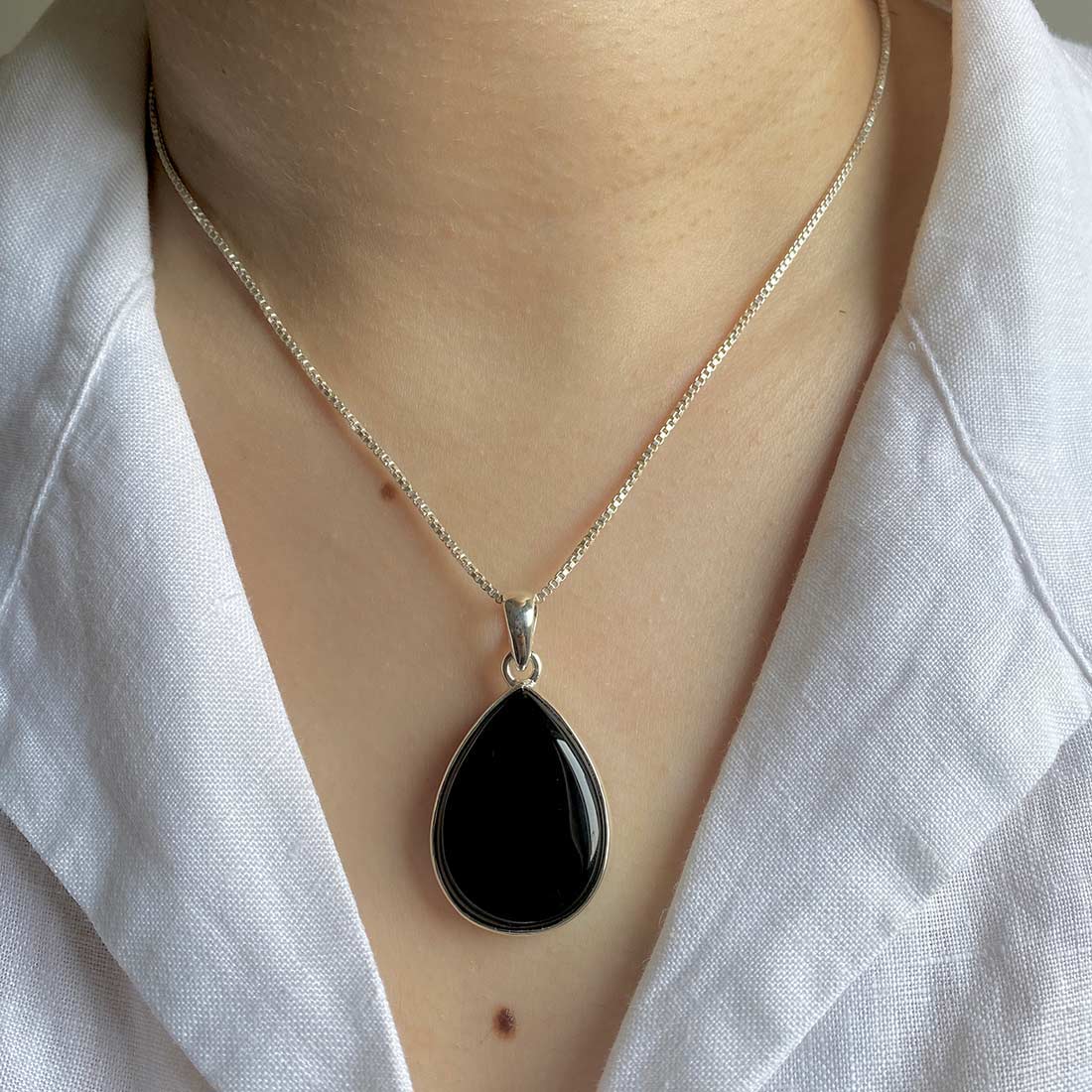 Black Onyx Pendant-(BOX-P-15)