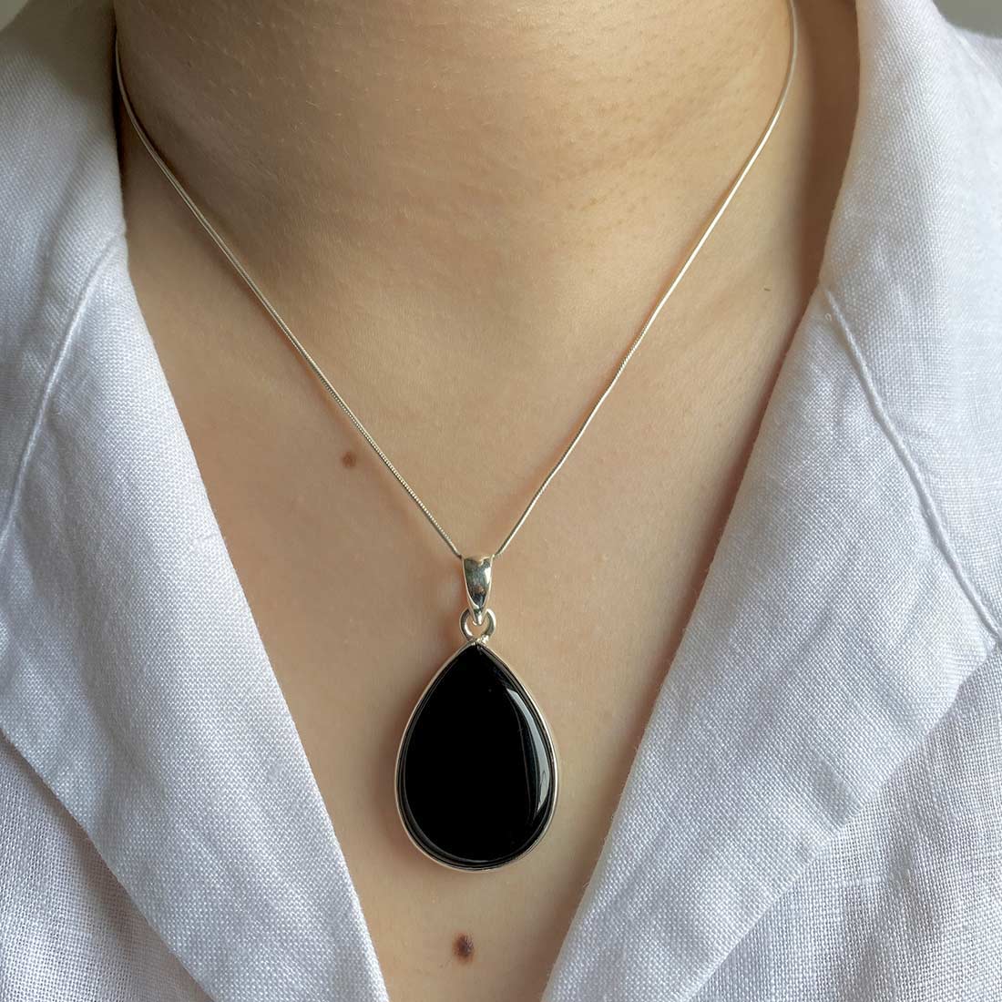 Black Onyx Pendant-(BOX-P-16)