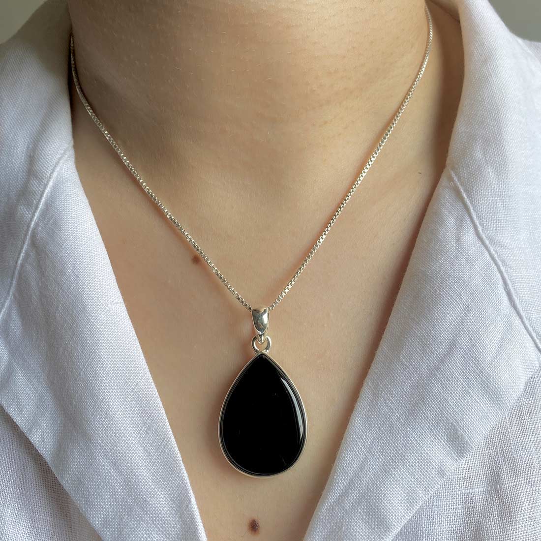 Black Onyx Pendant-(BOX-P-18)