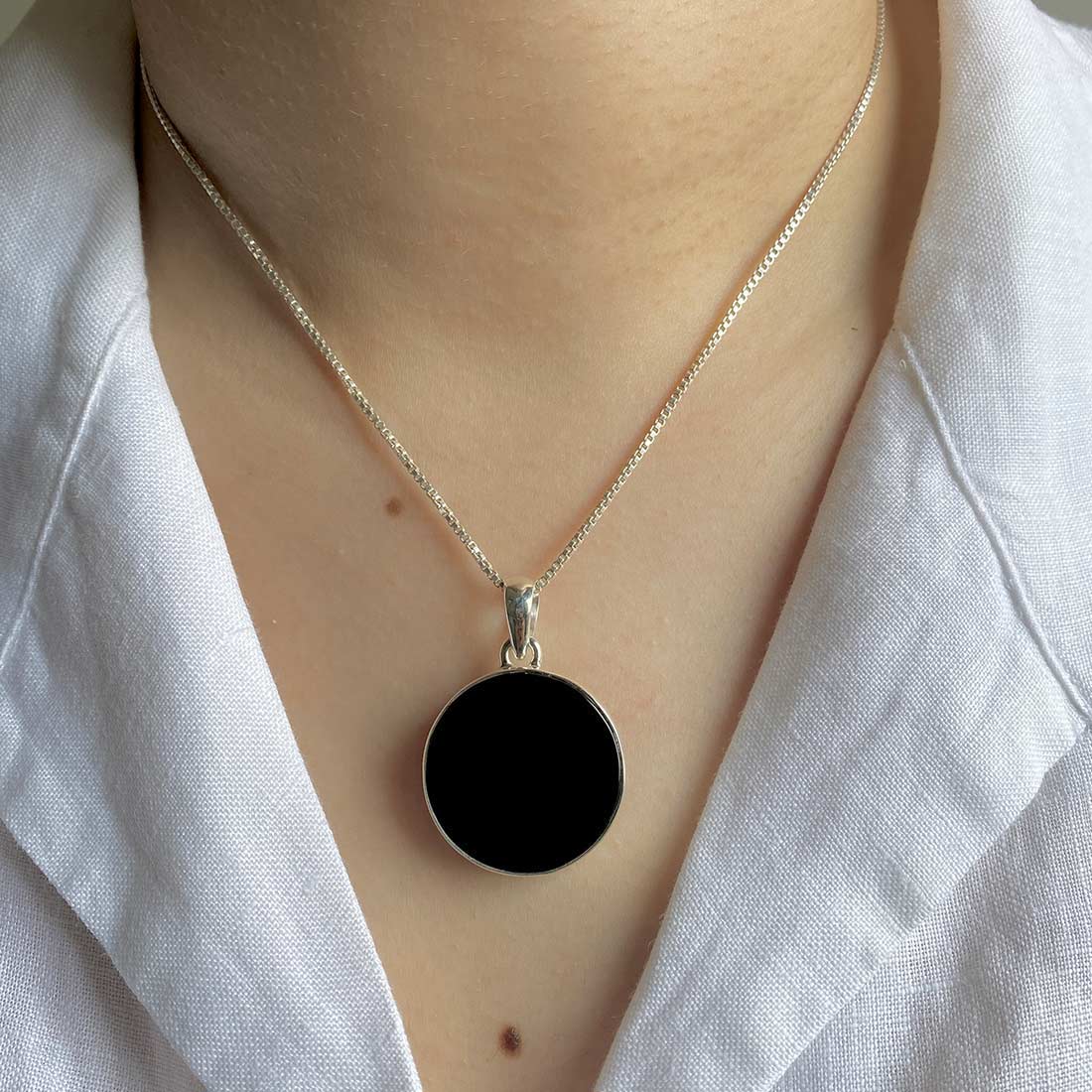 Black Onyx Pendant-(BOX-P-20)