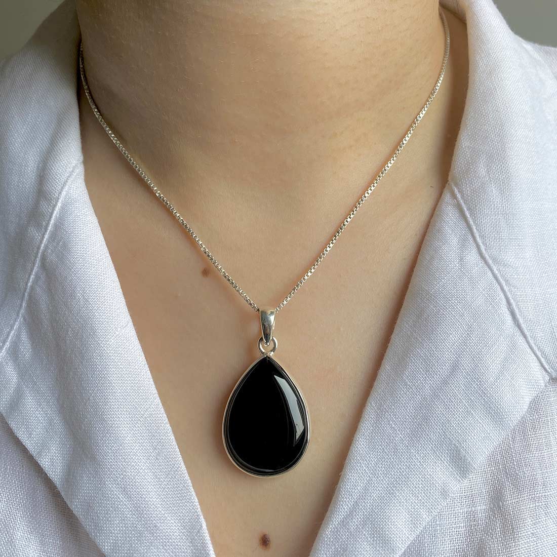 Black Onyx Pendant-(BOX-P-24)