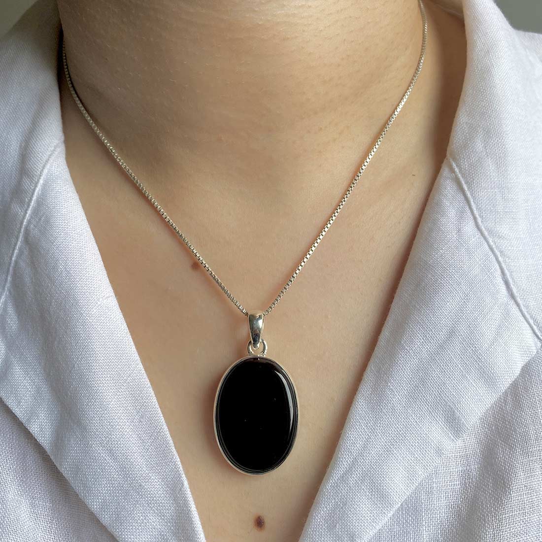 Black Onyx Pendant-(BOX-P-28)