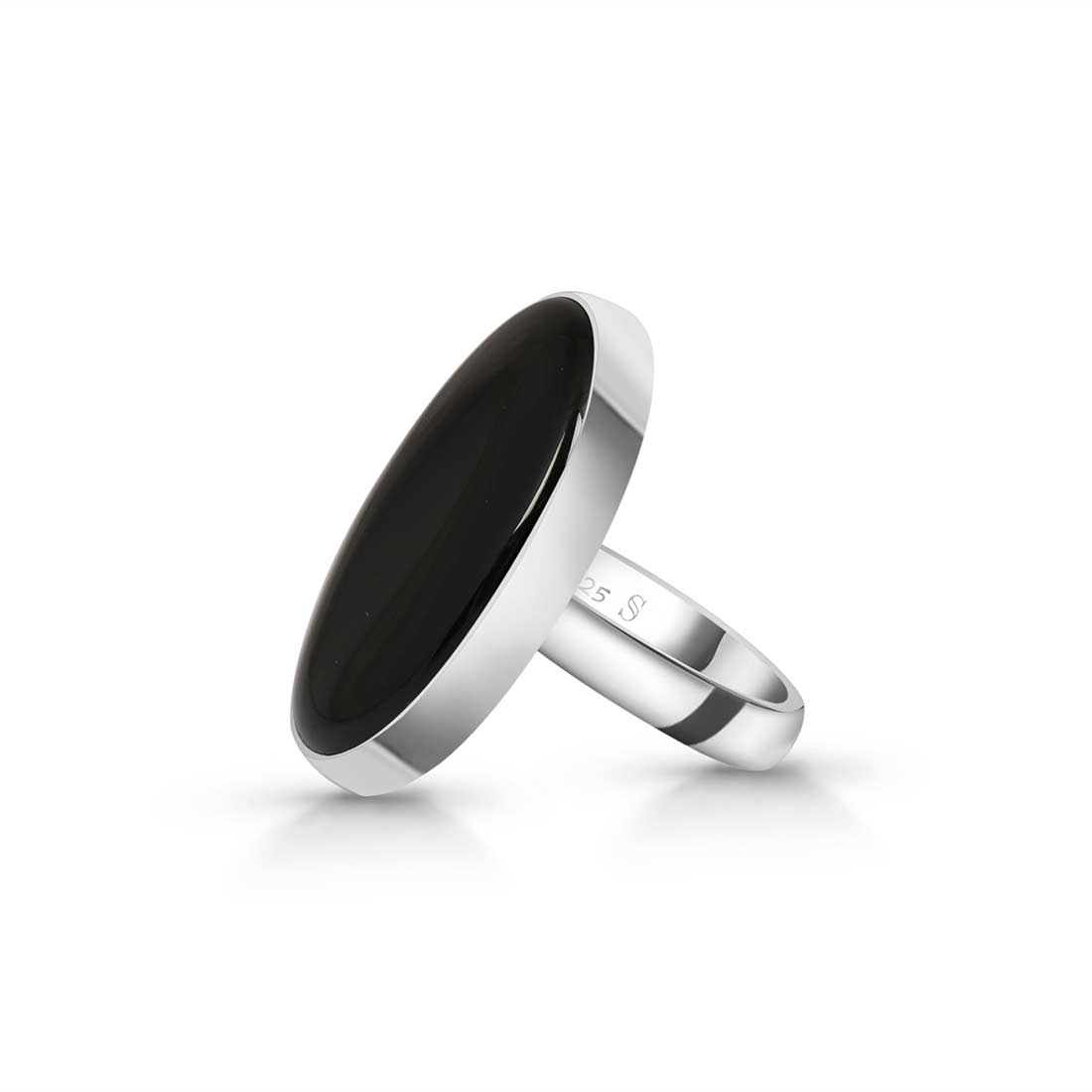 Black Onyx Adjustable Ring-(BOX-R-11)