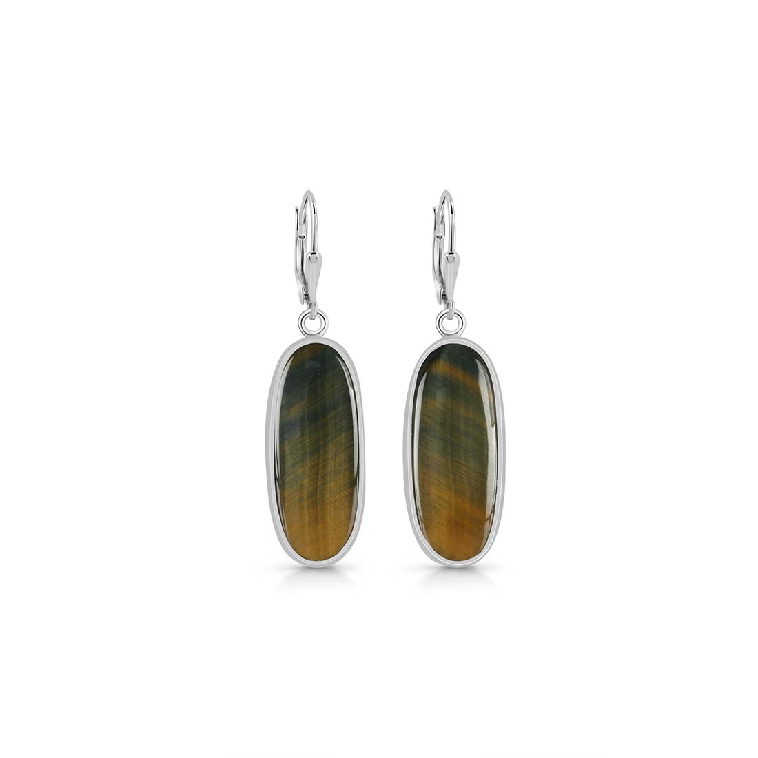 Blue Tiger Eye Earring-(BTE-E-10.)