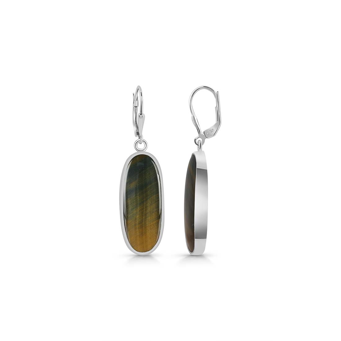 Blue Tiger Eye Earring-(BTE-E-10.)