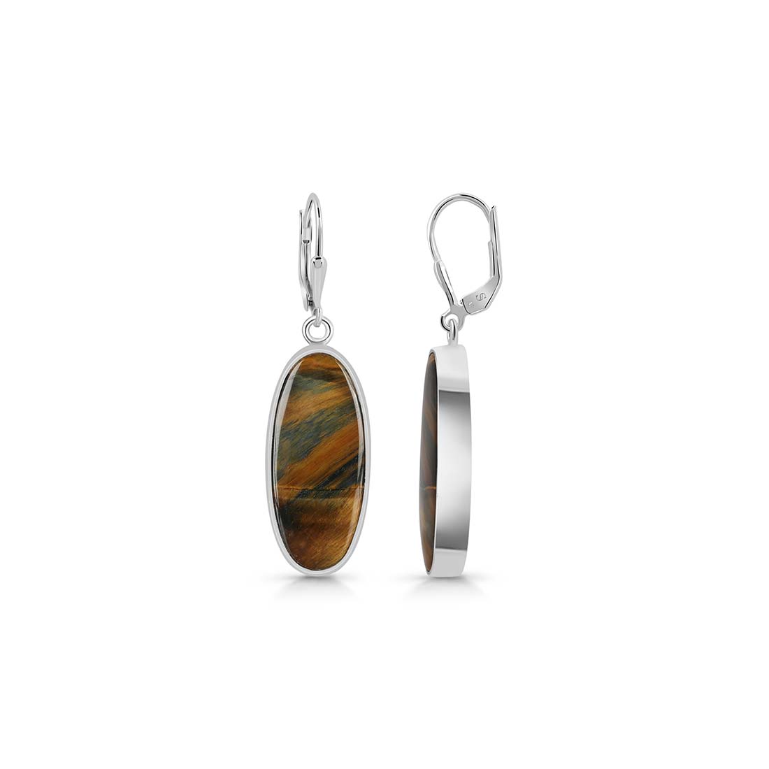 Blue Tiger Eye Earring-(BTE-E-11.)