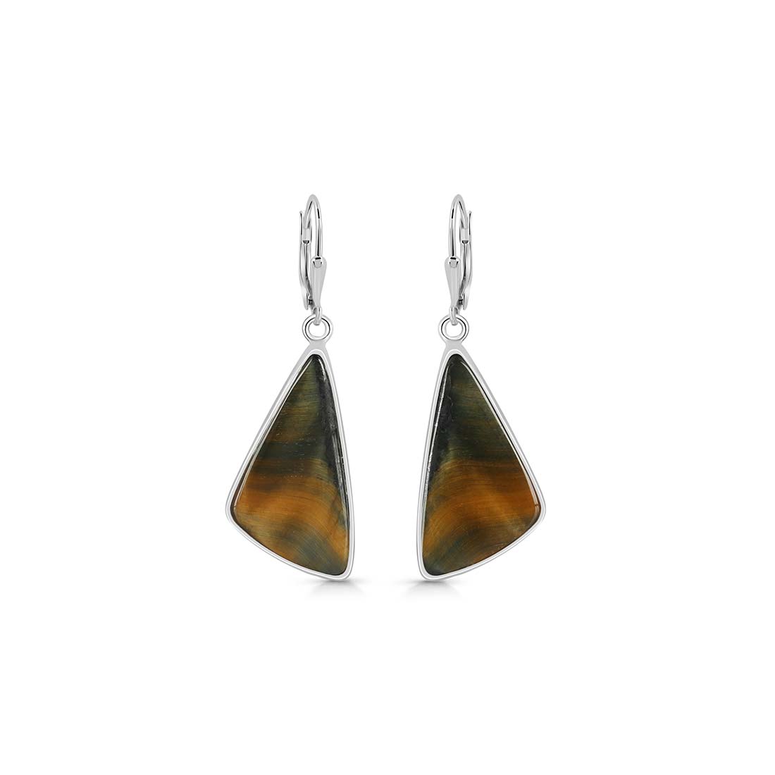 Blue Tiger Eye Earring-(BTE-E-15.)