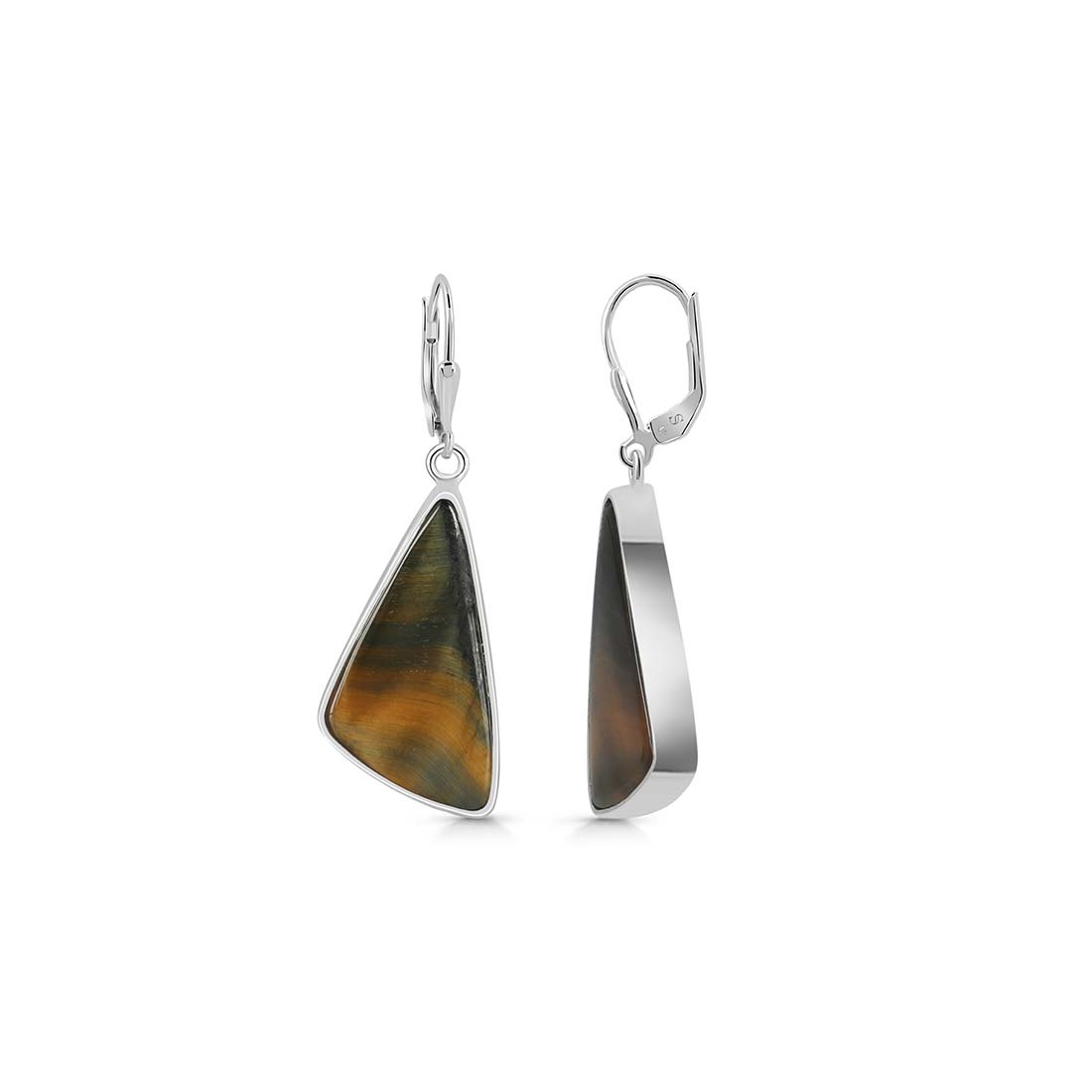 Blue Tiger Eye Earring-(BTE-E-15.)