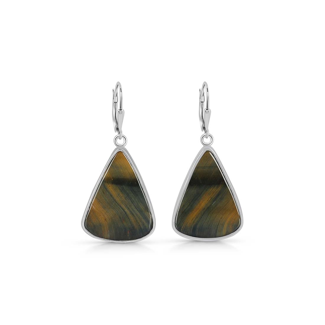 Blue Tiger Eye Earring-(BTE-E-18.)