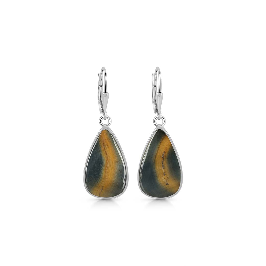 Blue Tiger Eye Earring-(BTE-E-2.)