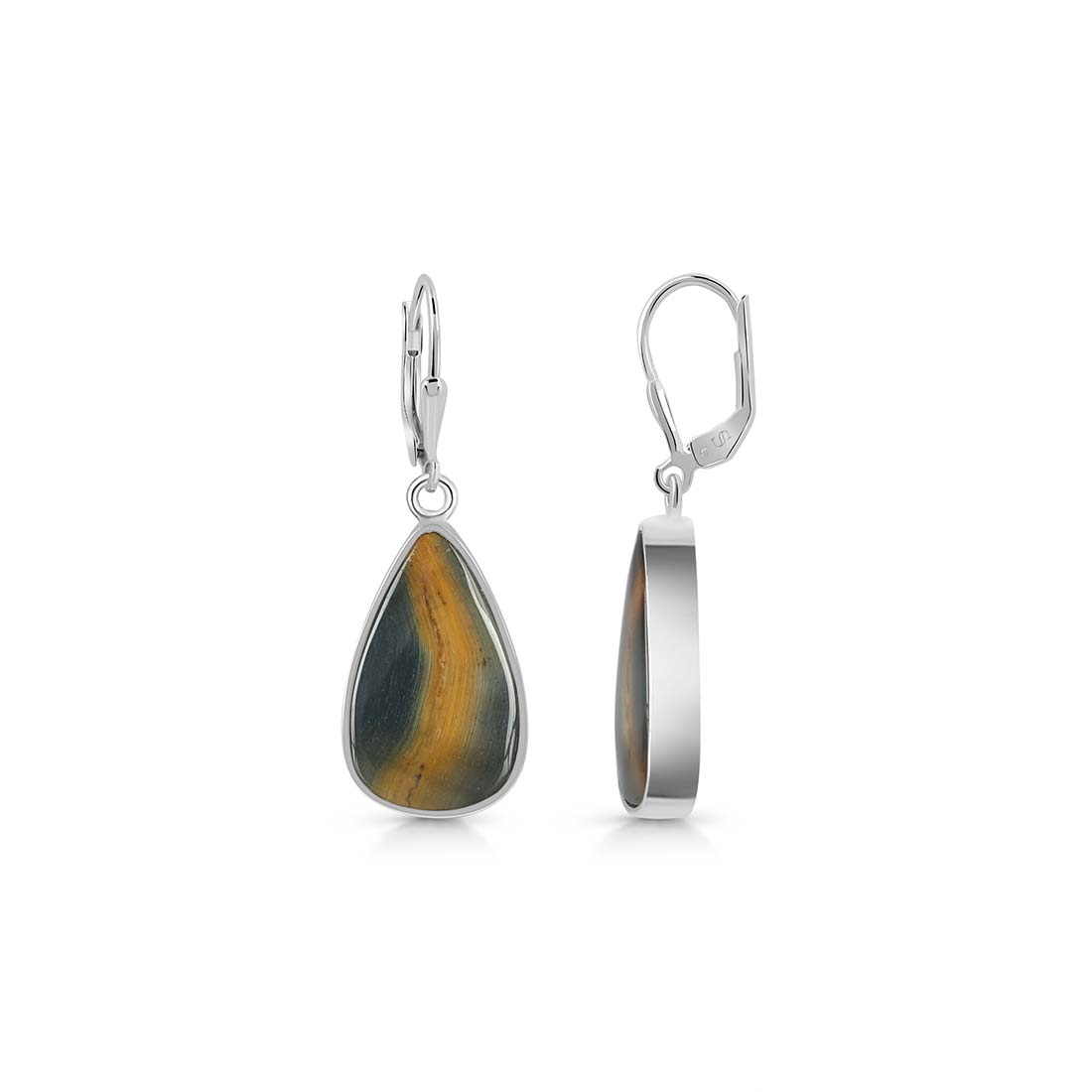 Blue Tiger Eye Earring-(BTE-E-2.)