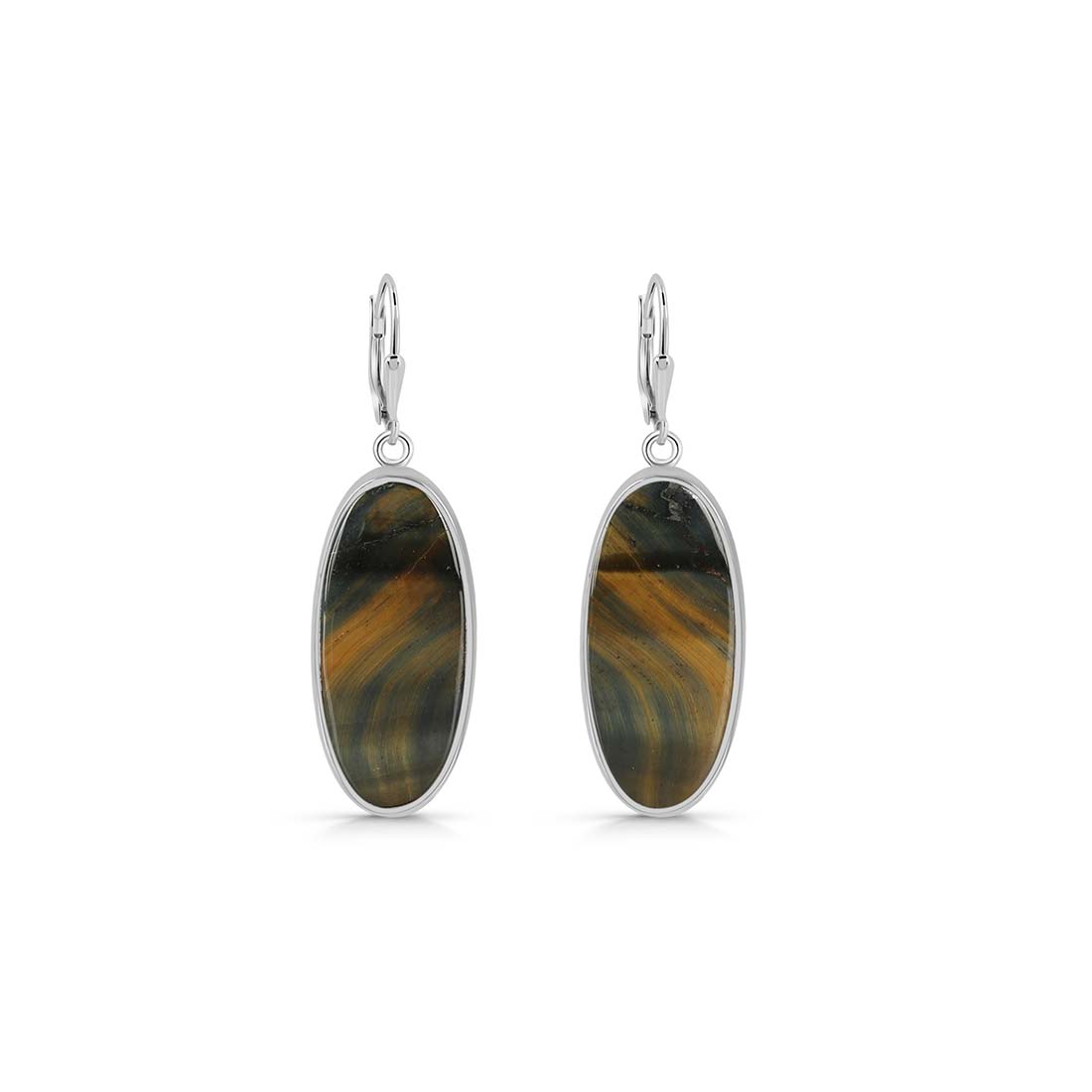 Blue Tiger Eye Earring-(BTE-E-20.)