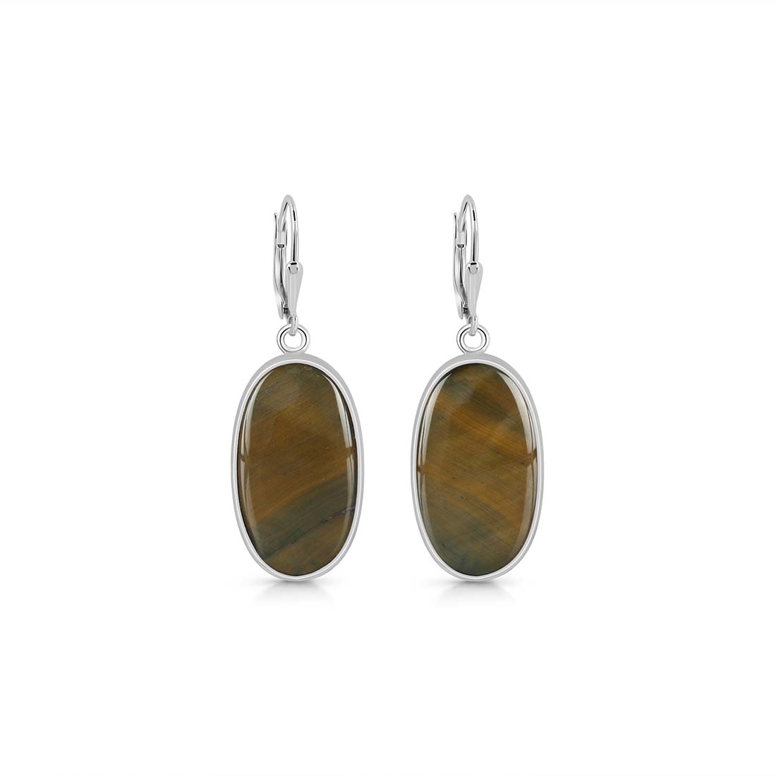 Blue Tiger Eye Earring-(BTE-E-21.)