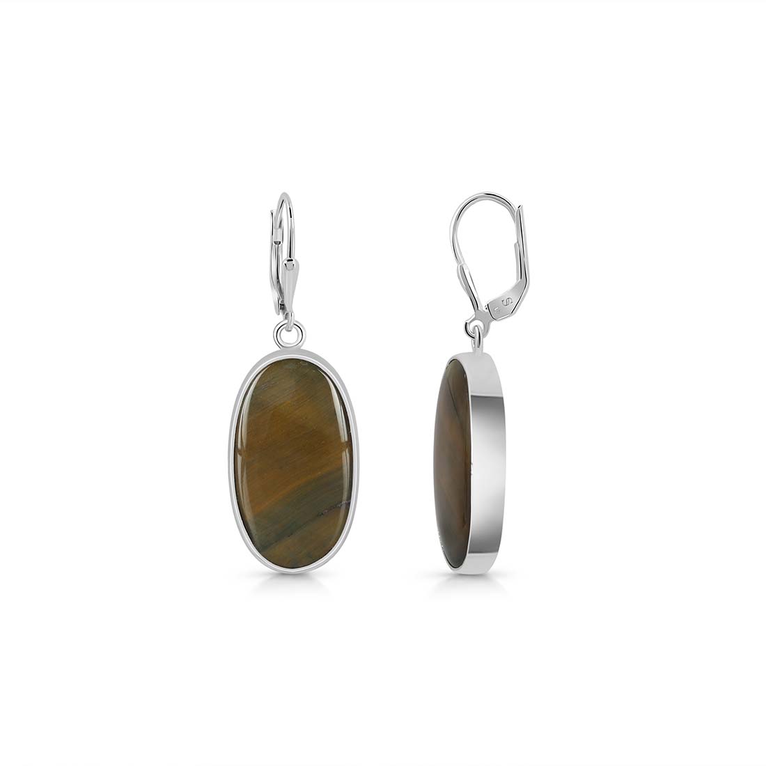 Blue Tiger Eye Earring-(BTE-E-21.)