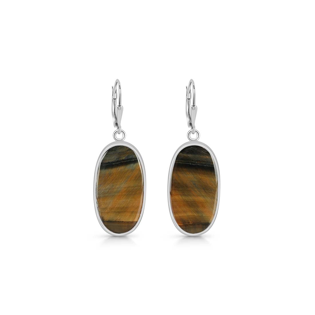 Blue Tiger Eye Earring-(BTE-E-22.)