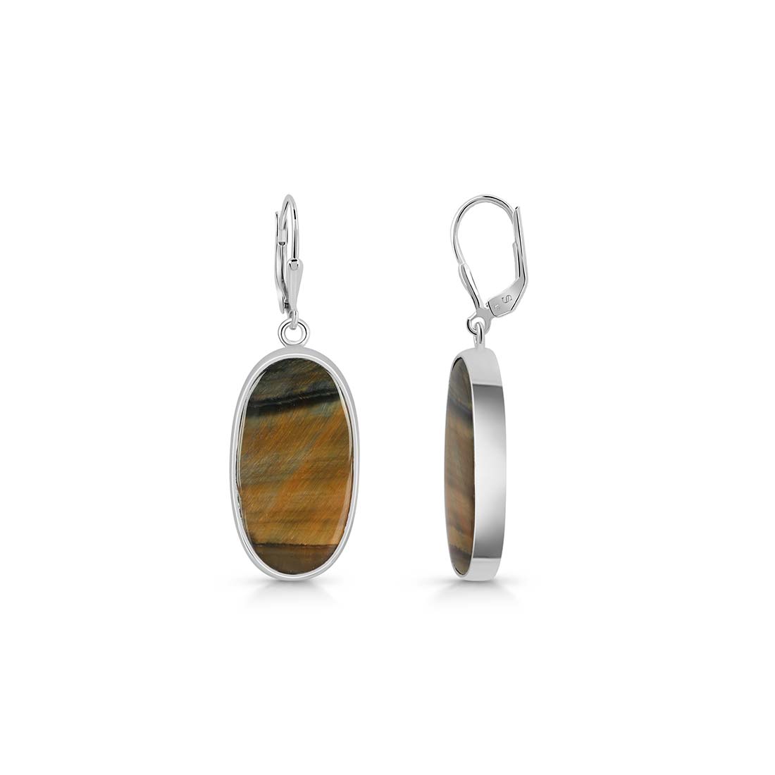 Blue Tiger Eye Earring-(BTE-E-22.)