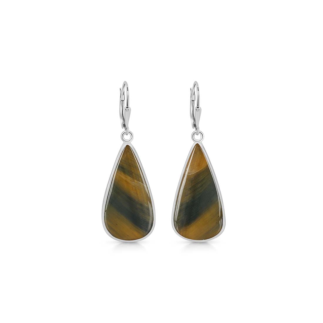 Blue Tiger Eye Earring-(BTE-E-23.)