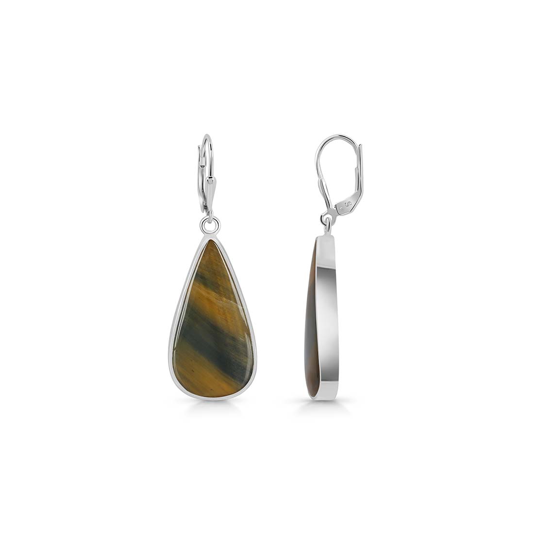 Blue Tiger Eye Earring-(BTE-E-23.)