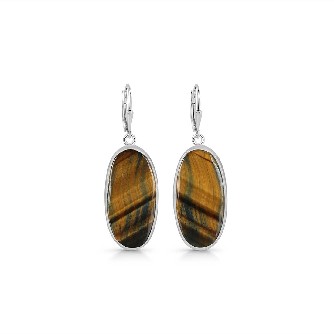 Blue Tiger Eye Earring-(BTE-E-24.)