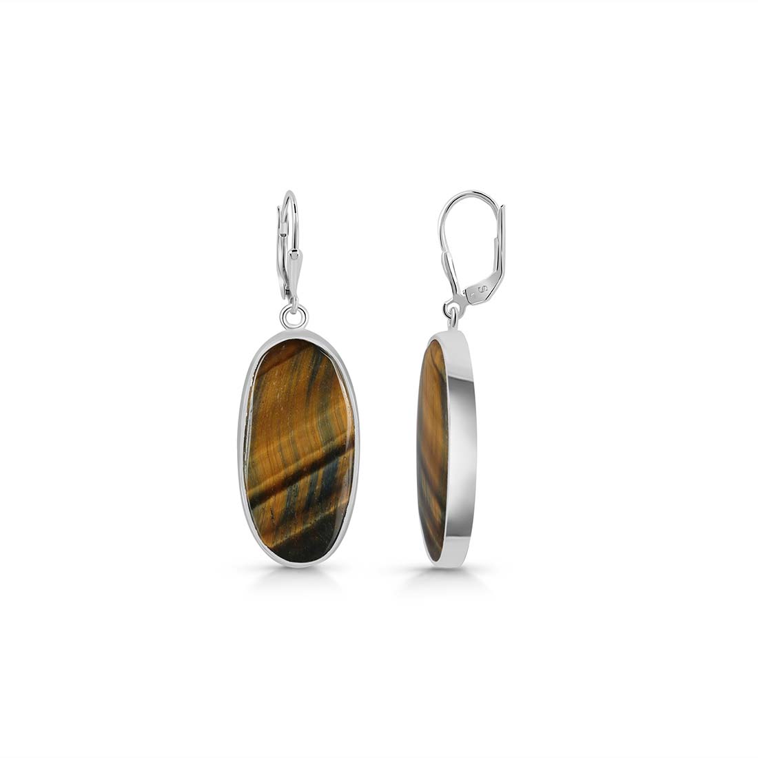 Blue Tiger Eye Earring-(BTE-E-24.)