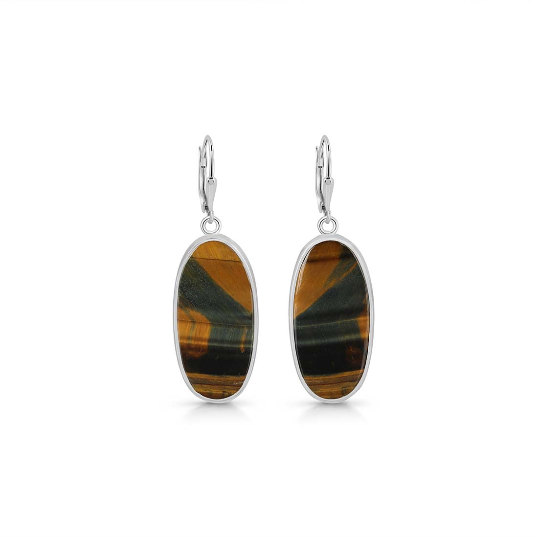 Blue Tiger Eye Earring-(BTE-E-25.)