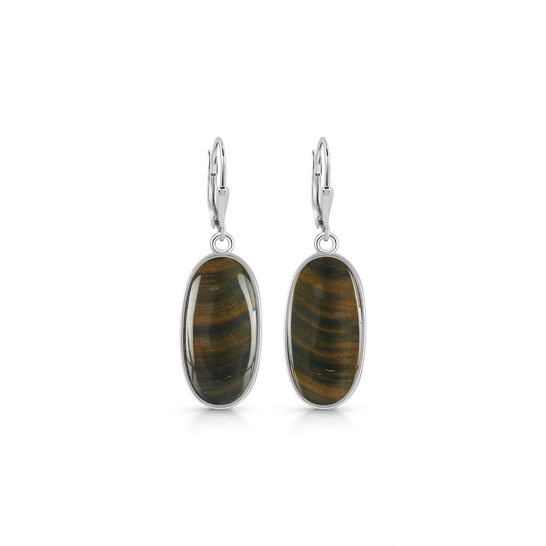 Blue Tiger Eye Earring-(BTE-E-3.)