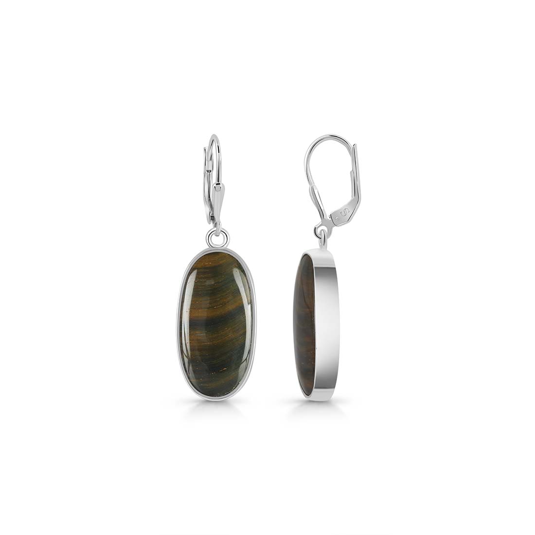 Blue Tiger Eye Earring-(BTE-E-3.)