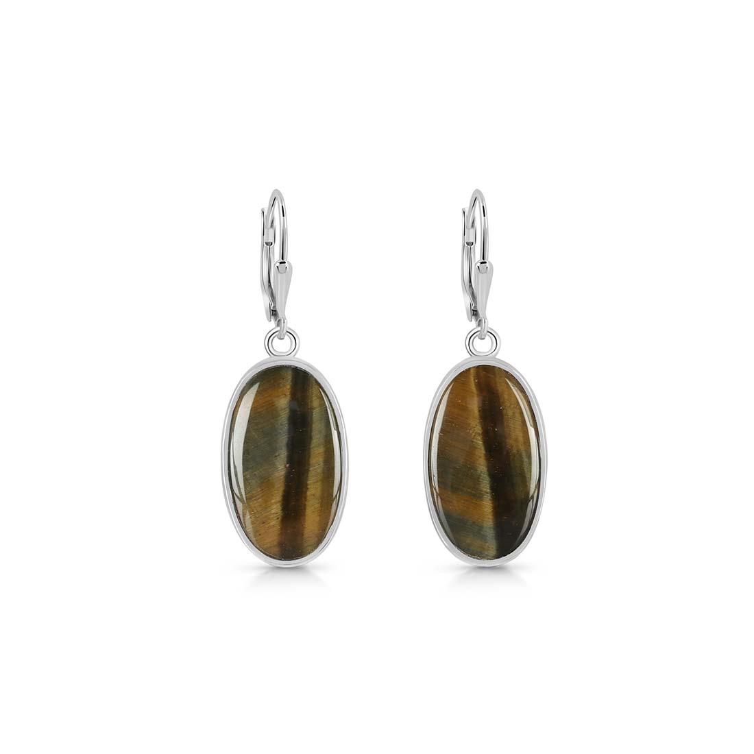 Blue Tiger Eye Earring-(BTE-E-4.)