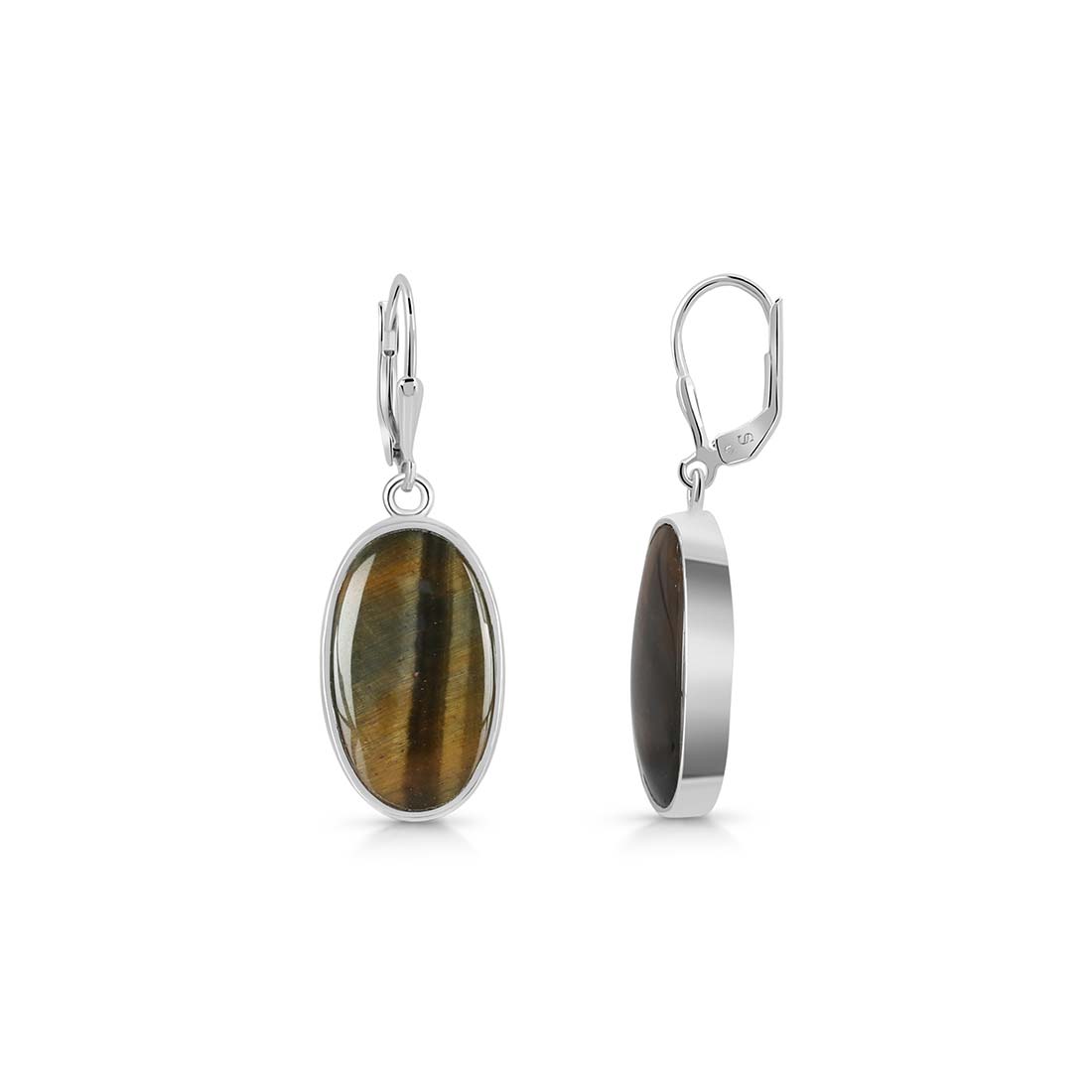 Blue Tiger Eye Earring-(BTE-E-4.)