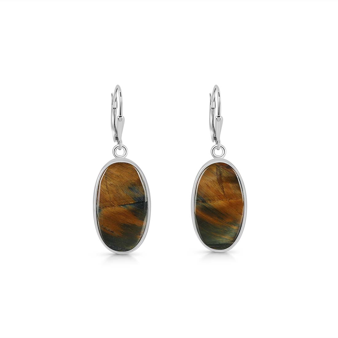 Blue Tiger Eye Earring-(BTE-E-8.)