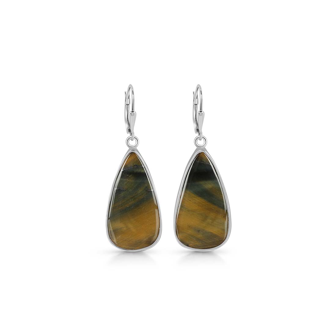 Blue Tiger Eye Earring-(BTE-E-9.)