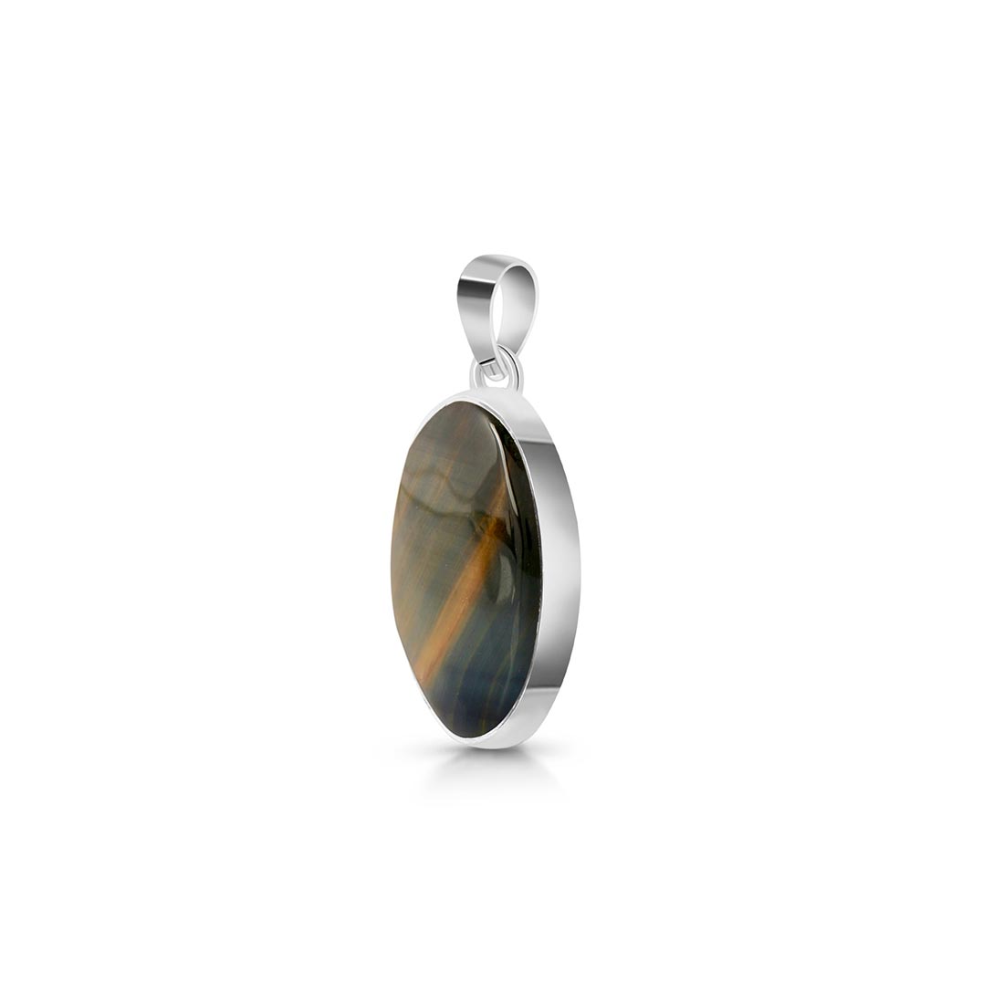 Blue Tiger Eye Pendant-(BTE-P-6.)