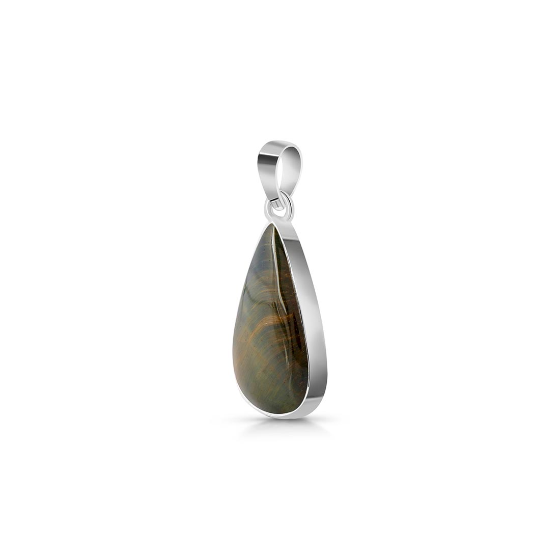 Blue Tiger Eye Pendant-(BTE-P-9.)