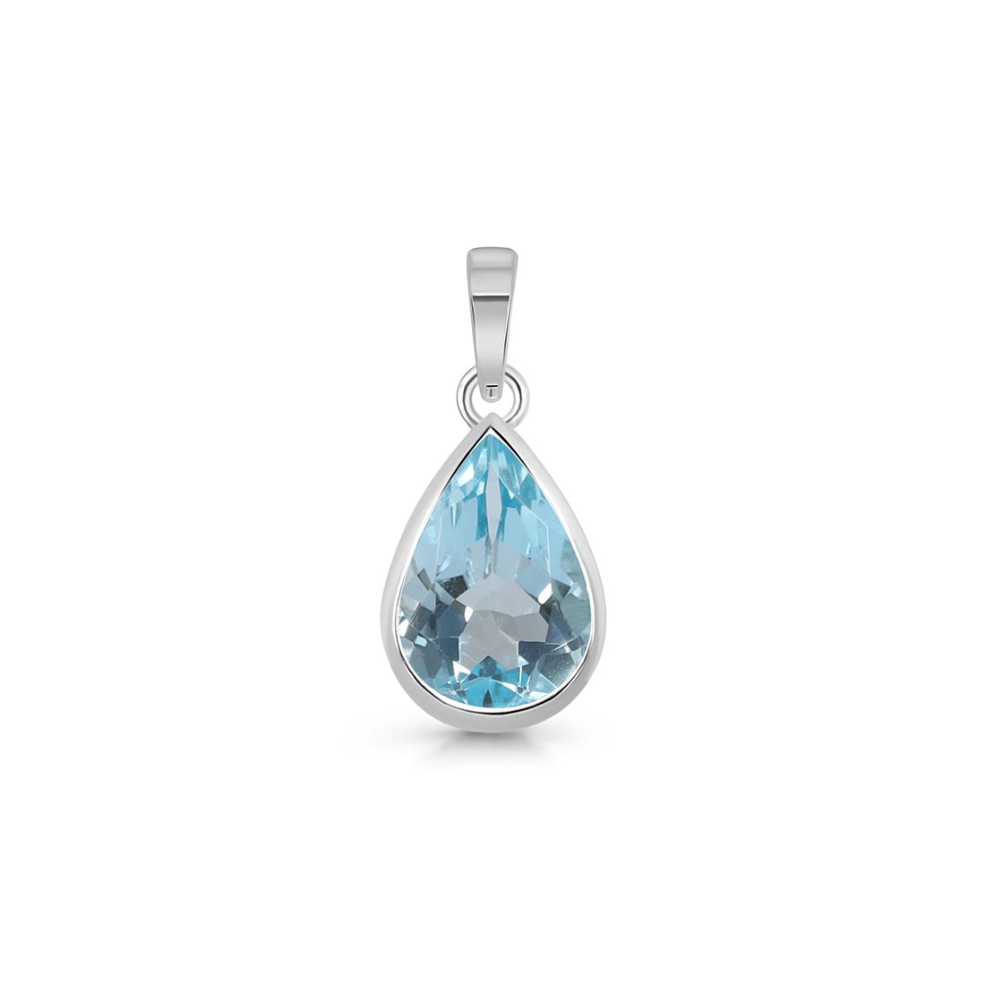 Blue Topaz Pendant-(BTZ-SP-463.)